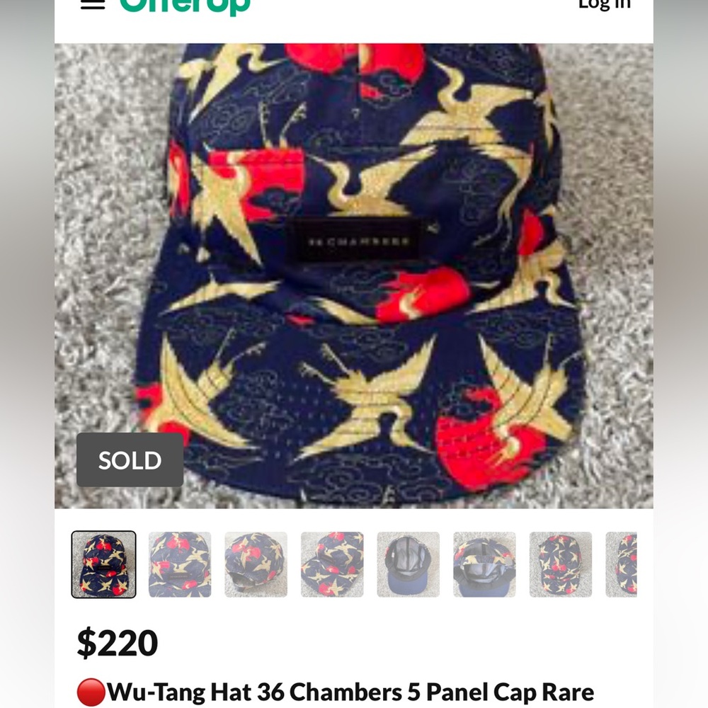 Rare 36 Chambers Blue and Gold Crane Cap never worn - Picture 3 of 3